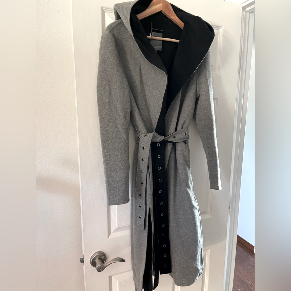 Salsa hooded long grey jacket. Like new.
